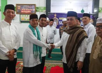 Pj. Bupati Padang Lawas Utara., Bersama Rombongan Melaksanakan Safari Ramadan 1445 H/2024 M Yang Terakhir  di Masjid Babun Nur Desa Purba Sinomba