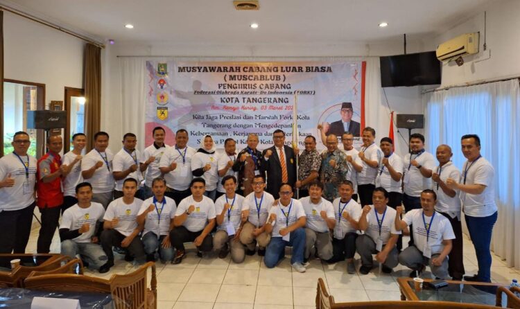 Ketua Perguruan Karate-Do Tako Kota Tangerang M Purba Ucapkan Selamat ke Sdr Frits Marsel SH, MH, M.Th, Selaku Ketua Terpilih Forki Kota Tangerang