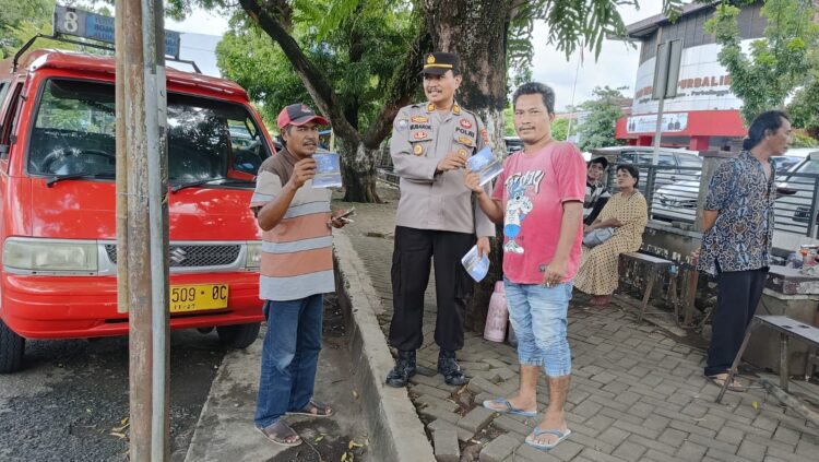 Polsek Kalimanah Sosialisasikan Operasi Keselamatan Lalu Lintas Candi 2024