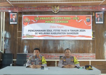 Latihan Pra Operasi Ketupat Toba 2024 Polres Samosir