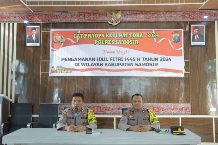 Latihan Pra Operasi Ketupat Toba 2024 Polres Samosir