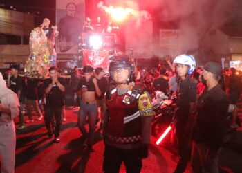 Polres Indramayu dan Kodim 0616/Indramayu Amankan Malam Takbiran Idul Fitri 1445 H