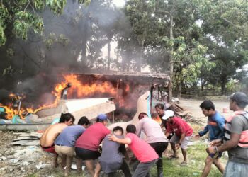 Kebakaran Gudang di Pantai Pasir Putih Parbaba, Samosir: Personil Pos Pengamanan Bertindak Cepat