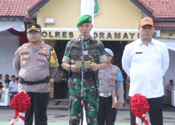 Polres Indramayu Laksanakan Apel Gelar Pasukan Operasi Ketupat Lodaya 2024