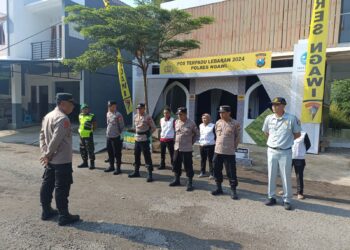 Apel Kesiapan Personil, Jasa Raharja Madiun Layani Pemudik di Pos Perbatasan Mantingan Ngawi Jawa Timur