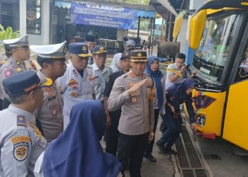 Kunjungan Pos Pengamanan dan Kegiatan Ramp Check Kendaraan di Terminal tawang Alun Jember oleh Kapolres , Kadishub dan Jasa Raharja