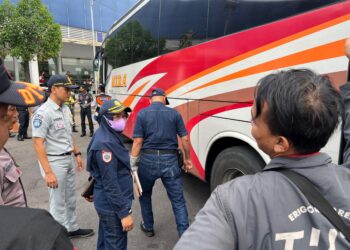 Sinergi Cegah Laka Lantas Angkutan Lebaran, Dishub Magetan, Satlantas Polres Magetan dan Jasa Raharja Gelar Rampcheck