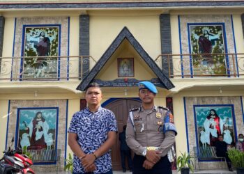 Wujudkan Minggu Kasih, Polres Samosir Amankan Ibadah Minggu Gereja di Kabupaten Samosir