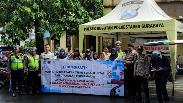 Jasa Raharja Surabaya Gelar Aksi Simpatik Sebagai Upaya Pencegahan Fatalitas Korban Laka Lantas
