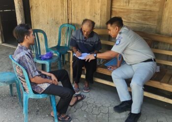 Sampaikan Duka dan Hak Santunan, Petugas Jasa Raharja Ngawi Laksanakan Survey Keabsahan Ahli Waris Korban Laka Truk Tronton vs Sepeda Motor di Bojonegoro