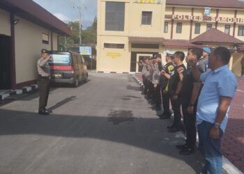 Polres Samosir Lakukan Kegiatan dan Pengamanan Ibadah Minggu Berlangsung Aman