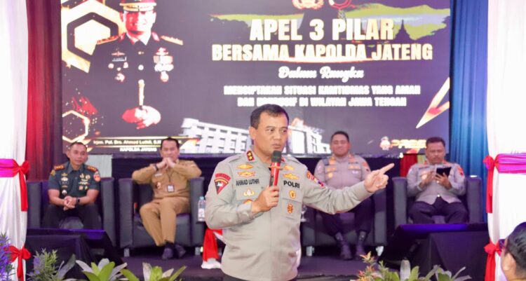 Kapolda Jateng Pimpin Apel Tiga Pilar di Wonogiri, Ini yang Disampaikan