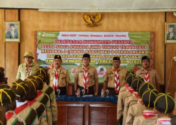 Pj Bupati Banyumas Lepas Kontingen Pesta Siaga dan Lomba Pramuka Garuda