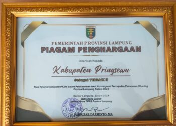 Pringsewu Peringkat Terbaik Kedua Dalam Penanganan Stunting di Provinsi Lampung