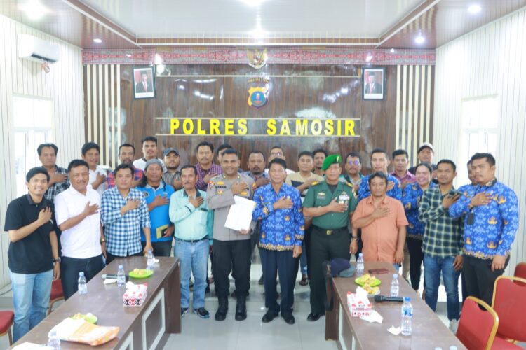 Polres Samosir Gelar Rapat Koordinasi Kesiapan Turnamen Sepak Bola Bupati Cup Samosir 2024