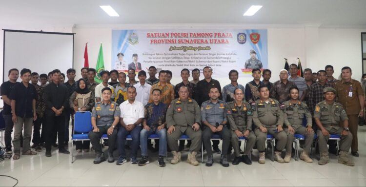Satpol PP Provinsi Sumut Selenggarakan Bimbingan Teknis Optimalisasi Tugas-Tugas dan Peranan Satgas Linmas, Dalam Rangka Pilkada 2024