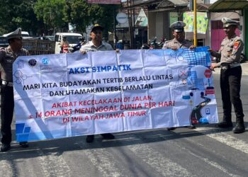 Jasa Raharja Kediri Gelar Aksi Simpatik Sebagai Upaya Pencegahan Fatalitas Korban Laka Lantas
