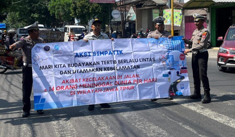 Jasa Raharja Kediri Gelar Aksi Simpatik Sebagai Upaya Pencegahan Fatalitas Korban Laka Lantas
