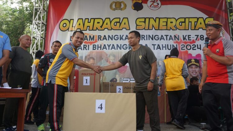 Hari Bhayangkara Ke-78, Polres Purbalingga Gelar Olahraga Sinergitas TNI-Polri