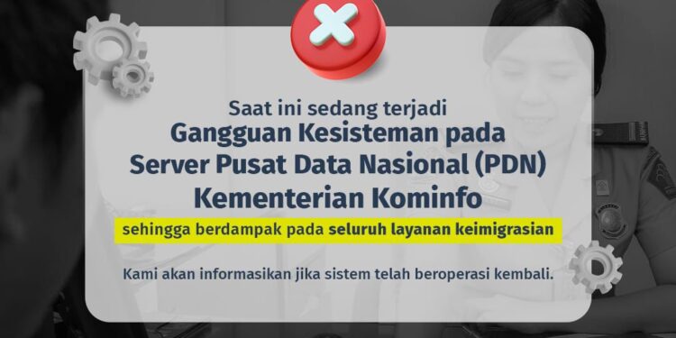 Server PDN Gangguan, Imigrasi Tetap Layani Perlintasan dan Permohonan Paspor