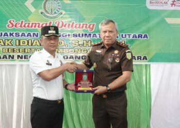 Pj.Bupati Paluta Bersama Kepala Kejaksaan Negeri Padang Lawas Utara, Sambut Kedatangan Kepala Kejaksaan Tinggi Sumatera Utara