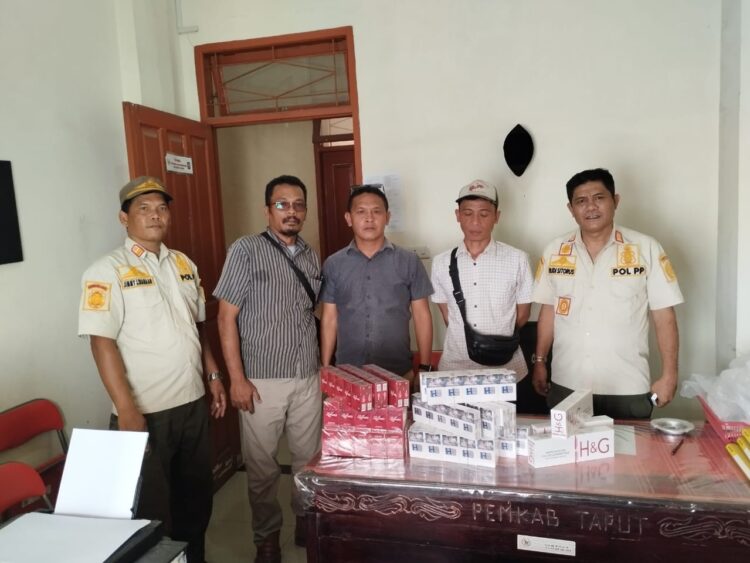 Pengedar Rokok Ilegal Tertangkap SATPOL PP Kabupaten Tapanuli Utara Atas Kerjasama Dengan Insan Pers