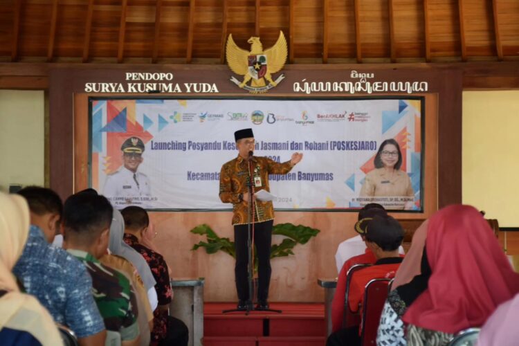 Pj Bupati Banyumas Lounching Poskesjaro/Posyandu Jiwa di Sumpiuh