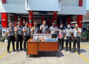 Rutan Kota Agung Komitmen BERSINAR Laksanakan Razia Kamar Hunian dan Test Urine bagi Petugas dan WBP