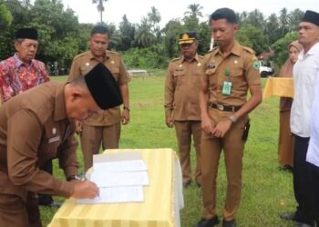 Pj.Bupati Padang Lawas Utara Diwakili Plh. Sekretaris Daerah Kukuhkan Masa Jabatan BPD se kecamatan Portibi