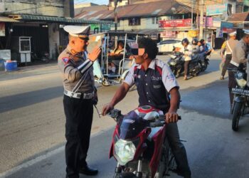 Kasat Lantas Polres Samosir Memimpin Pelaksanaan Operasi Patuh Toba 2024
