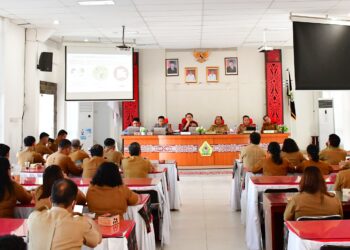 Pemkab Samosir bersama KPK RI Menggelar Rakor Evaluasi dan Tindak Lanjut Pembangunan Sistem Pencegahan Korupsi di Kabupaten Samosir.