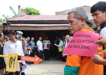 Polda Sumut Gelar Rekonstruksi kebakaran Rumah Sempurna Pasaribu