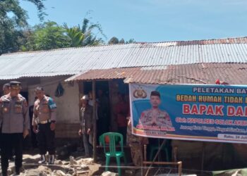 Kapolres Arosuka Solok Kerjasama Dengan BAZNAS, Lakukan Bedah Rumah