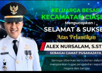 H.Alek Sekmat Ciasem di Angkat Jadi Camat Pusakajaya Subang