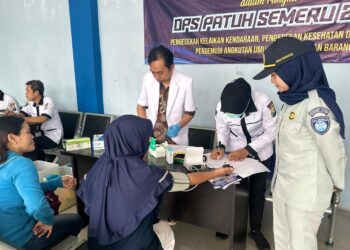 Pastikan Calon Penumpang,  Supir dan Kru Bus dalam Kondisi Sehat, Jasa Raharja Gelar Pengobatan Gratis