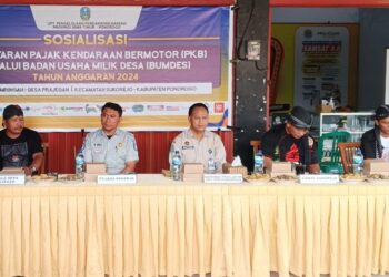 Edukasikan Manfaat PKB dan SWDKLLJ serta Kemudahan Pembayaran melalui Bumdes, Tim Samsat Ponorogo Laksanakan Sosialisasi