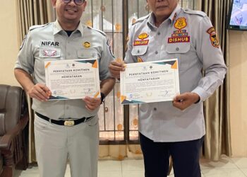 Jasa Raharja Kediri Teken Penandatanganan Komitmen Bersama Dinas Perhubungan Kota Kediri.