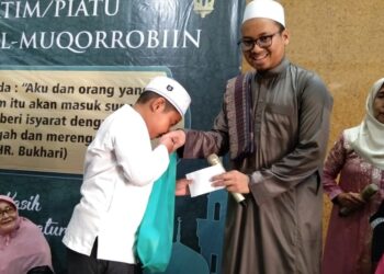 Majlis Ta’lim Kaum Ibu Jami Almuqorrobin Mengadakan Santunan Anak Yatim & Piatu