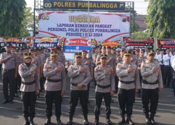 42 Personel Polres Purbalingga Naik Pangkat
