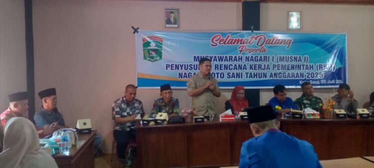 Nagari Koto Sani Gelar MUSNA Untuk Percepatan Penyusunan RKP TA 2025