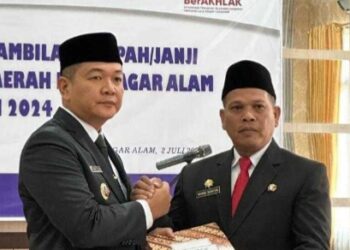 Pj Wali kotaPagar Alam Resmi Lantik Pj Sekda Kota Pagar Alam