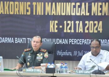 Rakornis TMMD ke-121 TA 2024 di Makorem 031/WB Melalui Vicon