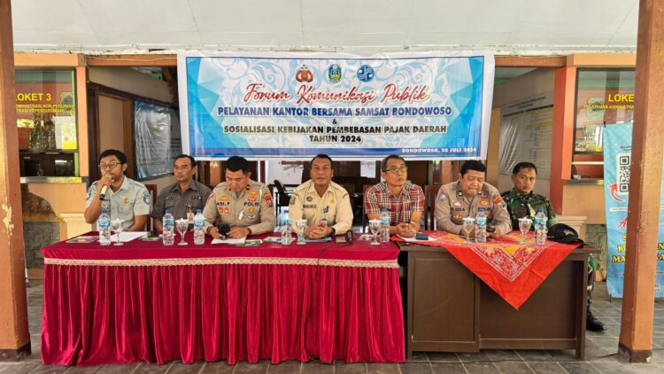 Jasa Raharja, KUPTD, dan Kepolisian Gelar Sosialisasi Pelayanan Publik di Kecamatan Wonosari Bondowoso