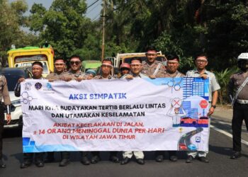 Satlantas Polres Gresik dan Jasa Raharja; Mari Memaknai kemerdekaan dengan menjaga Keselamatan dalam Berlalu Lintas