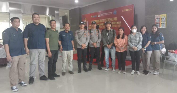 Polres Samosir Amankan Bakal Calon Bupati dan Wakil Bupati Samosir Saat Jalani Tes Kesehatan di Medan