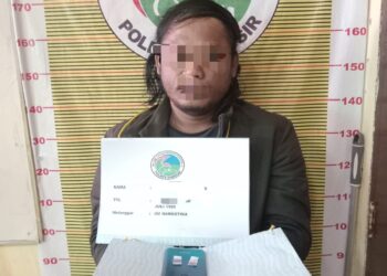 Karena Memiliki Narkotika Jenis Sabu, RS ditangkap dipinggir Jalan Kec. Onanrunggu Kab.Samosir