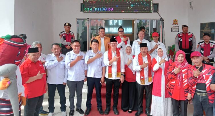 Pasangan Alpian Maskoni dan Alfikriansya Resmi Mendaptarkan ke KPUD Kota Pagar Alam, Ikut Pilkada 27 Nopember 2024