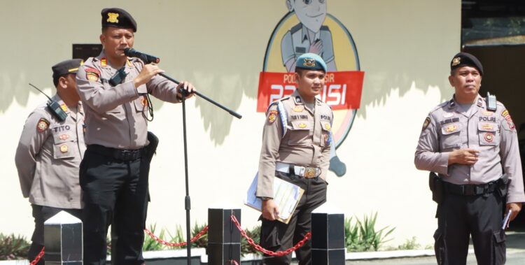 Kasat Samapta Polres Samosir, Latih Kecepatan dan Kesiapsiagaan Personil Dalmas