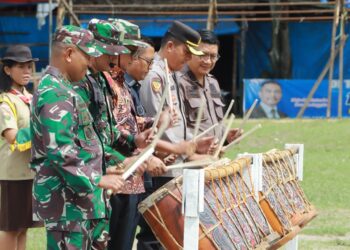 Partisipasi Polres Samosir Selama 30 Hari Dalam Program TMMD ke 121 Kodim 0210/TU