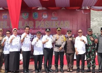 Bupati Padang Lawas Utara Hadiri Apel Gelar Pasukan Operasi Kepolisian Mandiri Kewilayahan “Mantap Praja Toba – 2024″ Polres Tapsel